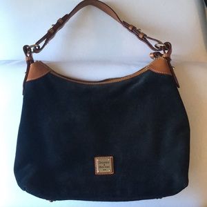 Dooney and Bourke dark blue suede bag